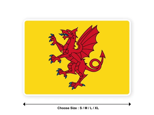 Calcomanía Adhesiva Bandera UK SOMERSET Reino Unido Condado 3,9′′(S) -11′′(XL) - Imagen 1 de 1