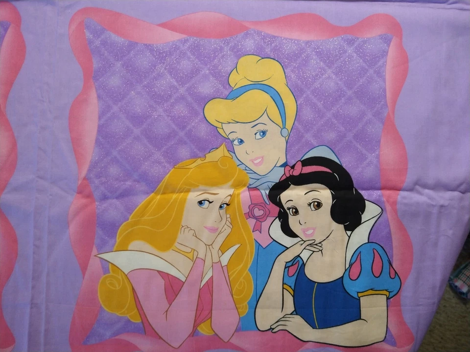 Disney Princess Pillow Fabric Panel Cinderella Bell Sleeping Beauty Snow White - Image 3 of 4