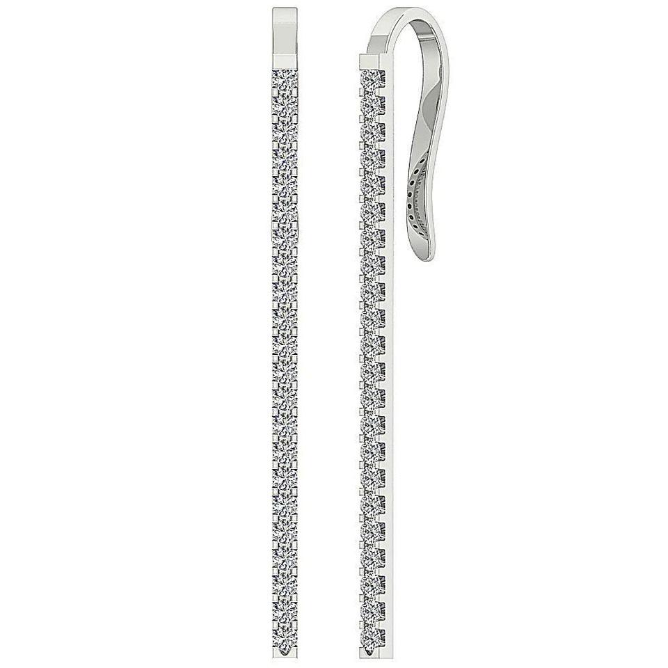 Juego de pendientes colgantes de araña SI1 G 0,55 quilates con diamantes naturales de oro rosa de 14 quilates Foto 4 de 4