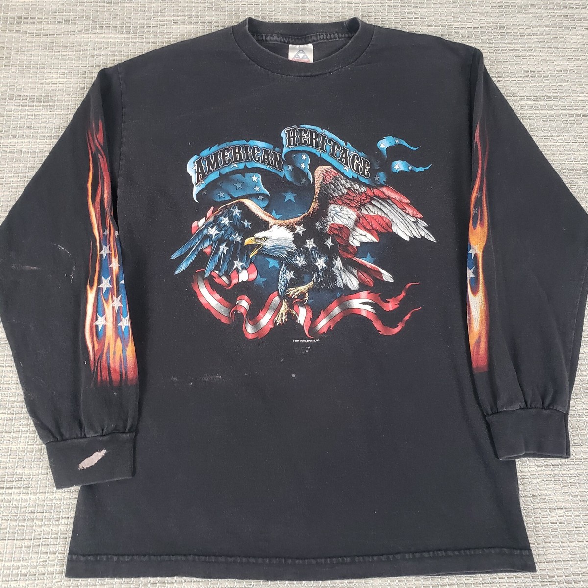 LANSDALE BIKE NIGHT T Shirt Mens Black Medium Long Sleeve 2006