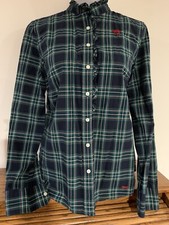 Talbots Women s Plaid Blouse With Beaded Drag...