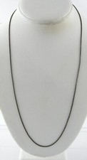 Italy Sterling Silver Box Chain Necklace 925 5.4g 24.5 Inch Length 1.26mm Thick