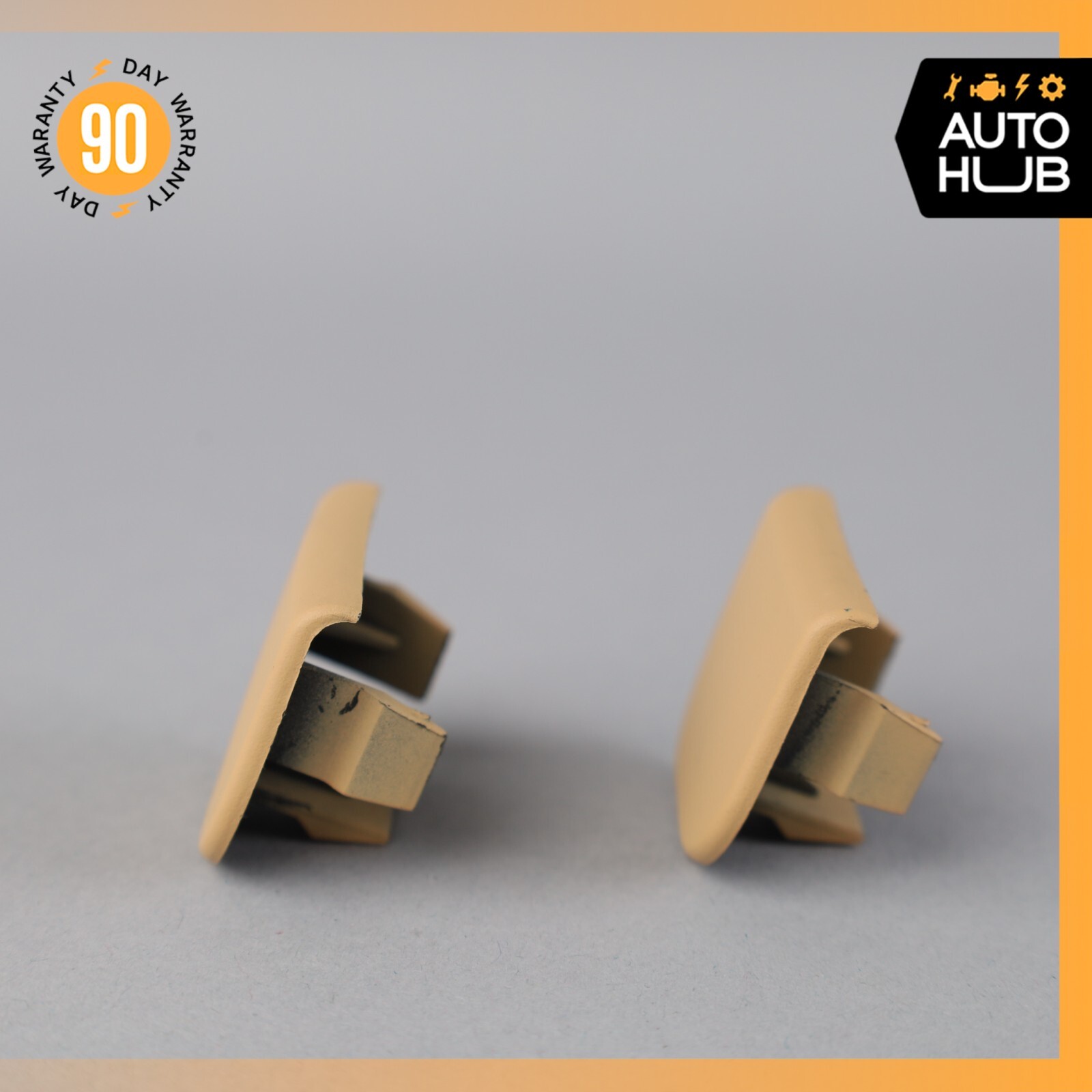 04-19 Maserati GranTurismo M145 Center Console Cover Plug Set of 2 Beige OEM