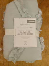 NIP Pottery Barn Teen "Recycled Quilted Sham - Mint" Standard Pillow Sham