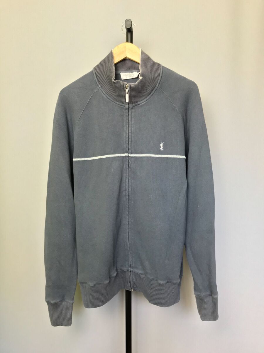 Vintage Yves Saint Laurent mens full zip jacket sweater knit Vintage Yves Saint Laurent mens full zip jacket sweater knit