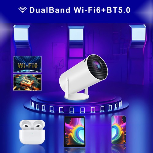 5G 4K Projector Smart HD LED WiFi Bluetooth HDMI USB Android Office Home Theater - Picture 14 of 21