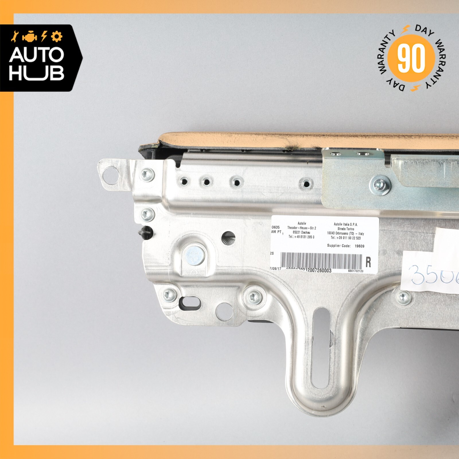 08-14 Maserati GranTurismo M145 Right Side Door Airbag SRS w/Cover Beige OEM 76k