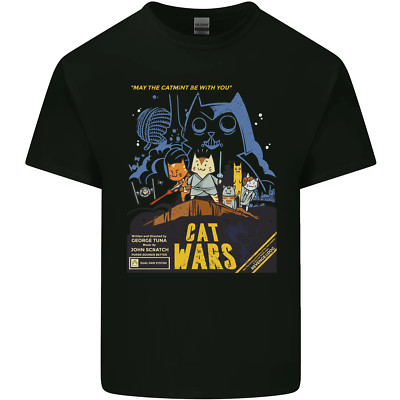 Cat Wars lustiges Sci-Fi Kinder T-Shirt Kinder