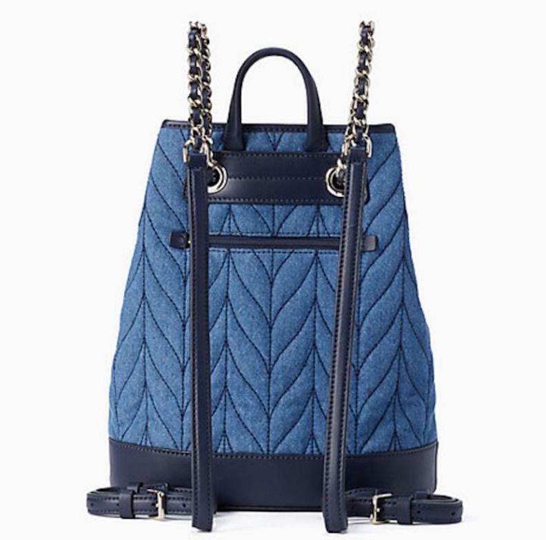 Kate Spade New York Backpack Briar Lane Quilted Blue Denim