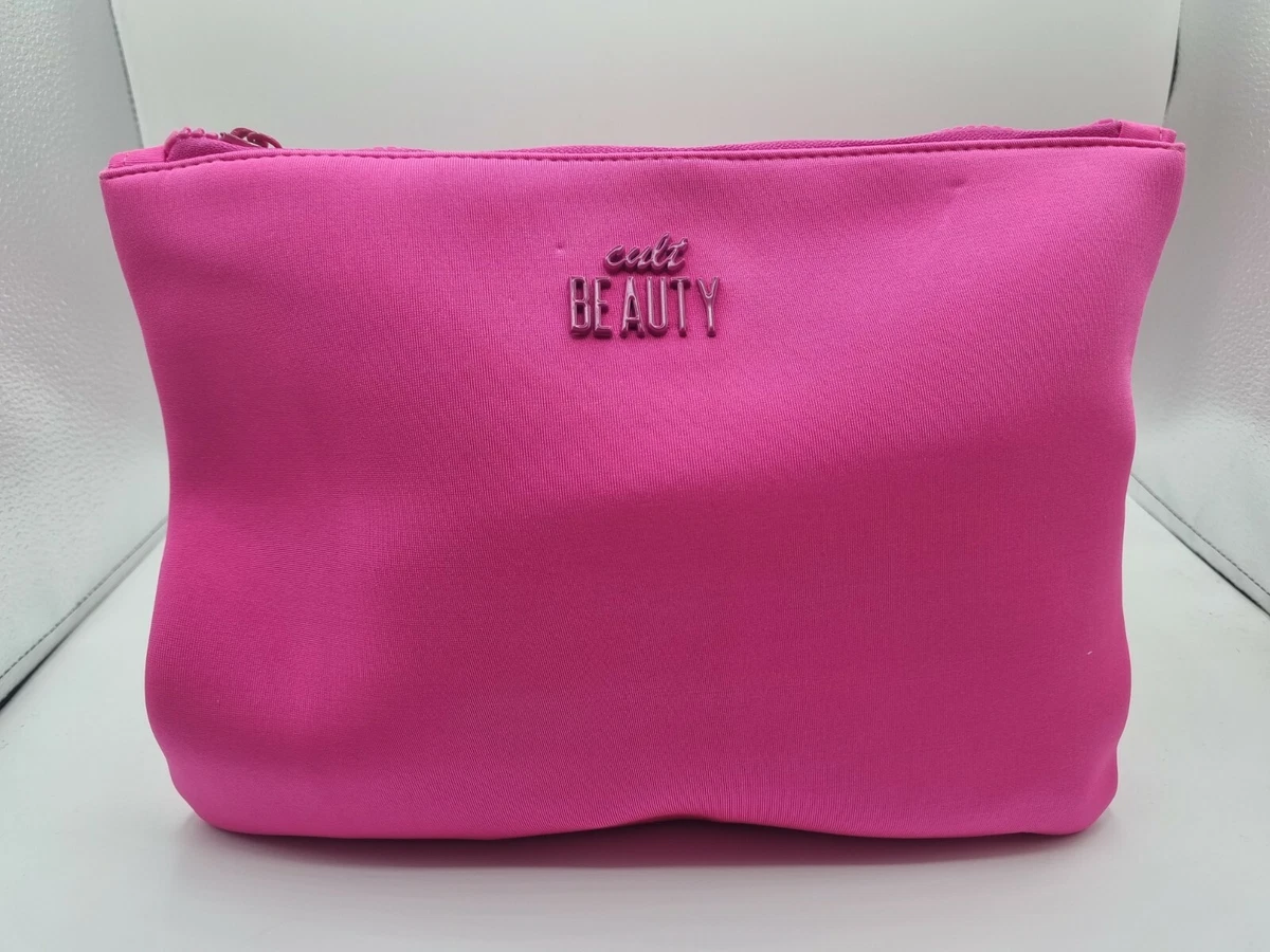 Cult Beauty Small Travel Make Up Bag In Neon Pink Neoprene New