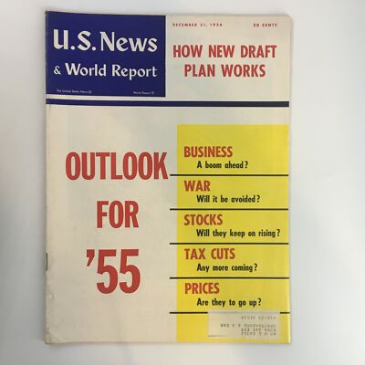 US News & World Report Magazine December 31 1954 How New Draft Plan Works