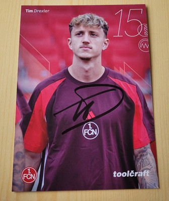 Tim Drexler - 1. FC Nürnberg 2025/26 - Neue Autogrammkarte handsigniert
