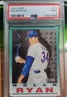 NOLAN RYAN (HOLDING SMOKING BASEBALL) 1992 FLEER PRO-VISIONS PSA-9 MINT CARD#710