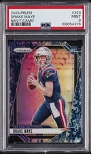2024 PANINI PRIZM NAVY CAMO #329 DRAKE MAYE 4/25 PSA 9