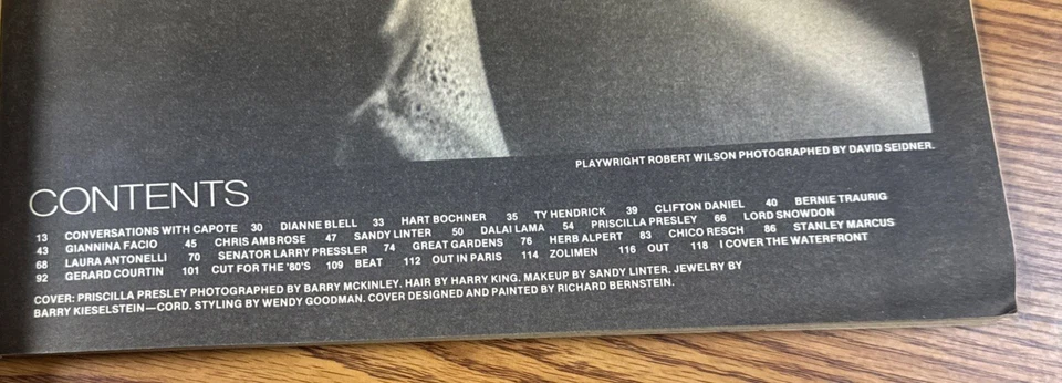 Andy Warhol’s Interview Magazine 1979 XMas Vol IX No 12 - Priscilla Presley RARE Foto 4 de 4