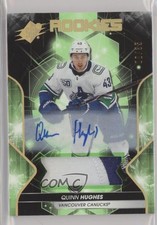 2019-20 SPx Rookies Premium Material Autos 8/35 Quinn Hughes #51 Auto ev1