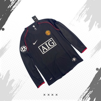 Manchester United 2007/2008 Ronaldo #7 Away Black Long Sleeve