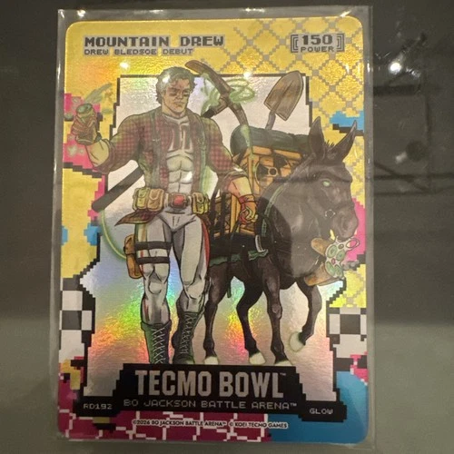 Bo Jackson Battle Arena Tecmo Bowl MOUNTAIN DREW BLEDSOE 80's Rad #RD192 Glow