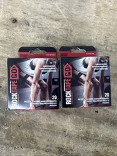 RockTape Go 20 Pre-Cut 10-Inch Strips Kinesiology Black Gentle Adhesive Lot of 2