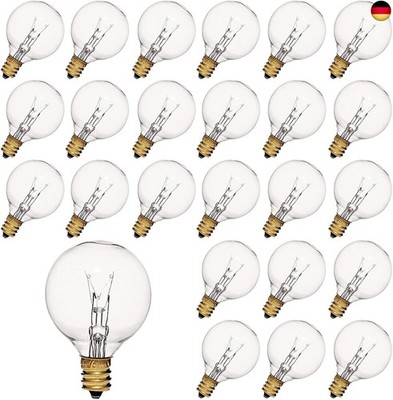 G40 Globe Klar Ersatz Glühbirnen 25 Stück ?7W Wolfram Edison Glühbirnen E12 So
