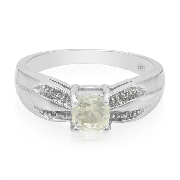 Cavill Silberring 0,44Ct WeißEr Topas 925 Sterlingsilber Damenring Elegant-image