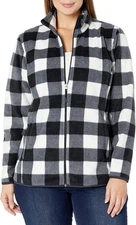 Amazon Essentials Classic-fit Full Zip Polar Soft Fleece Jacket -black/white