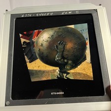 Vintage Disney Scenic Slide - Atlas Statue w/ Star Globe - Rare Prop Art Cell