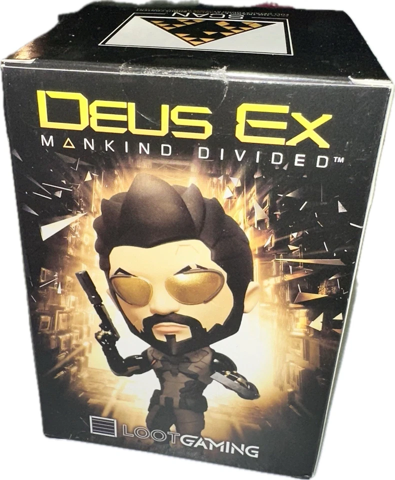 Deus Ex Mankind Divided Adam Jansen 3" Mini Figure NIB Loot Crate Figurine NEW - Image 2 of 4