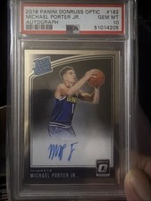 2018-19 Panini Donruss Optic - Rated Rookie Michael Porter Jr. #182 Auto