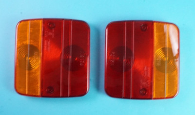 2 x Ersatz LINSE für RADEX 4 Funktionen kleine Heck Anhänger Lampe Leuchten