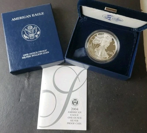 2004 W Proof $1 American Silver Eagle Dollar