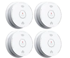 SITERWELL GS886-H02 Smoke & Carbon Monoxide Detector 10 Yr Battery w/Voice 4PCS