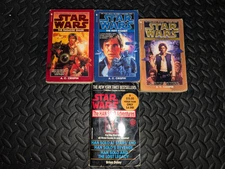 Lot of FOUR Star Wars books: HAN SOLO trilogies by A.C. Crispin and Brian Daley!