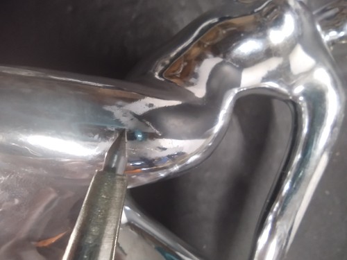 Graceful Silver Art Deco Dancer Sculpture After Josephine Baker (Hagenaur) Read* - Picture 15 of 19