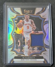 2024 Panini Select RJ BARRETT PATCH THROWBACK MEMORABILIA SILVER NEW YORK KNICKS