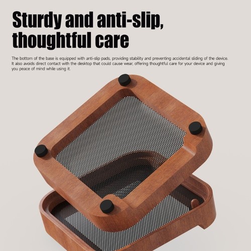 Wooden Desktop Stand for Mini 2024 Stand Holder Desktop Stand Mount Filter Dust - Afbeelding 6 van 8