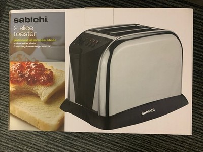 Sabichi 2 Scheiben Edelstahl Toaster