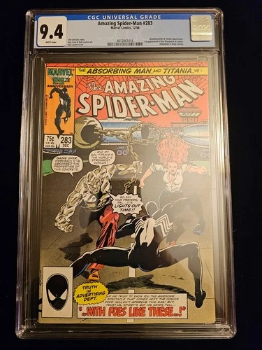 AMAZING SPIDER-MAN 283 CGC 9.4 12/86 Comic Book Marvel Comics 1st Mongoose Cameo