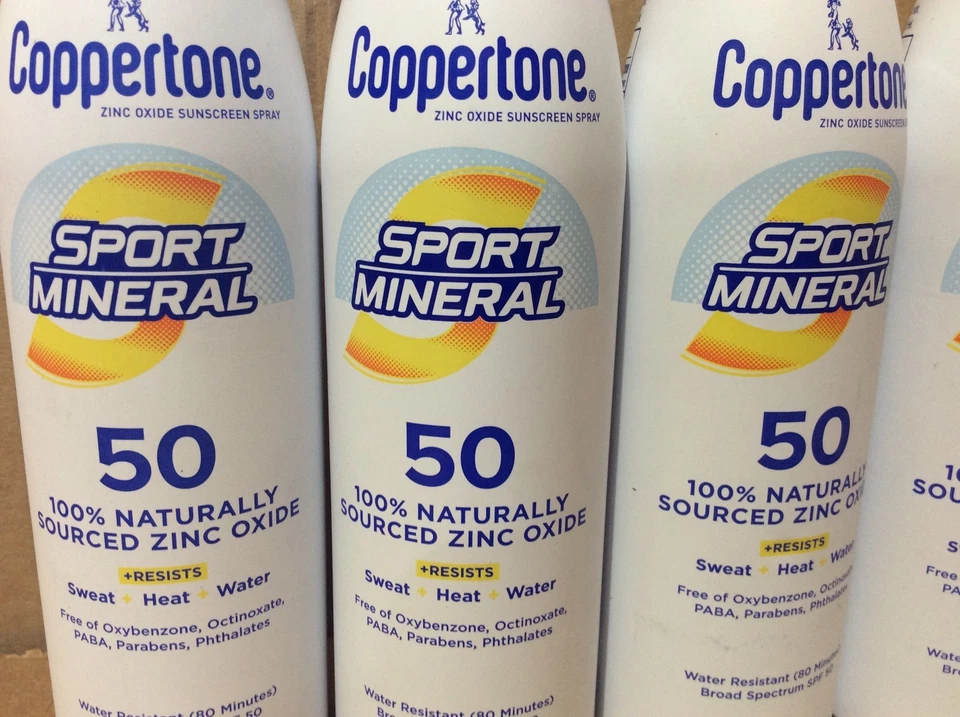 Coppertone Sport минеральный солнцезащитный спрей SPF 50 EXP 02/2026 ЛОТ ИЗ 4 БАНОК - Изображение 2 из 4