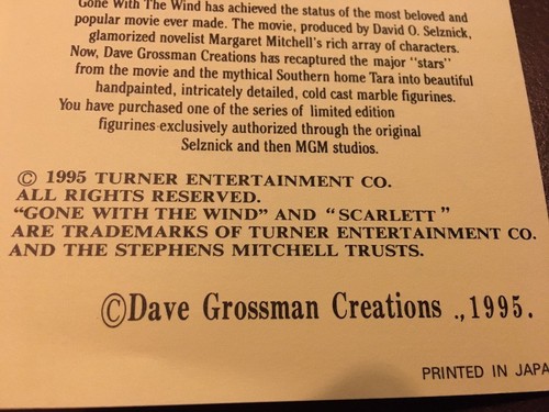 2 figuras - Lo que el viento se llevó Scarlett & Ashley - Dave Grossman edición limitada - Imagen 5 de 12