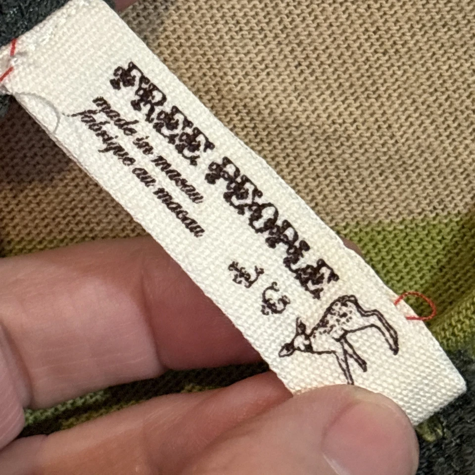 Sudadera con capucha de algodón Free People a rayas verdes talla L Foto 2 de 4