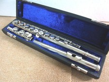 Nikkan Flute FL-21 Used Musical Instrument with Case and Mouthpiece