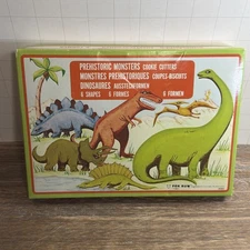 Vtg Fox Run Cookie Cutters Prehistoric Monsters Dinosaurs w/Box