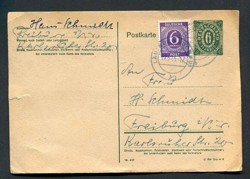 Germany - AMG - US Zone : Emergency stationary from 1945 - uprated - used