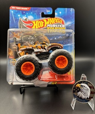 Hot Wheels Monster Trucks HW Tiger Shark 1:64 Orange Diecast Monster Truck