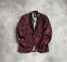 Twisted Tailor 40R All Printed Rose 🌹 Blazer Light Jacket Casual 