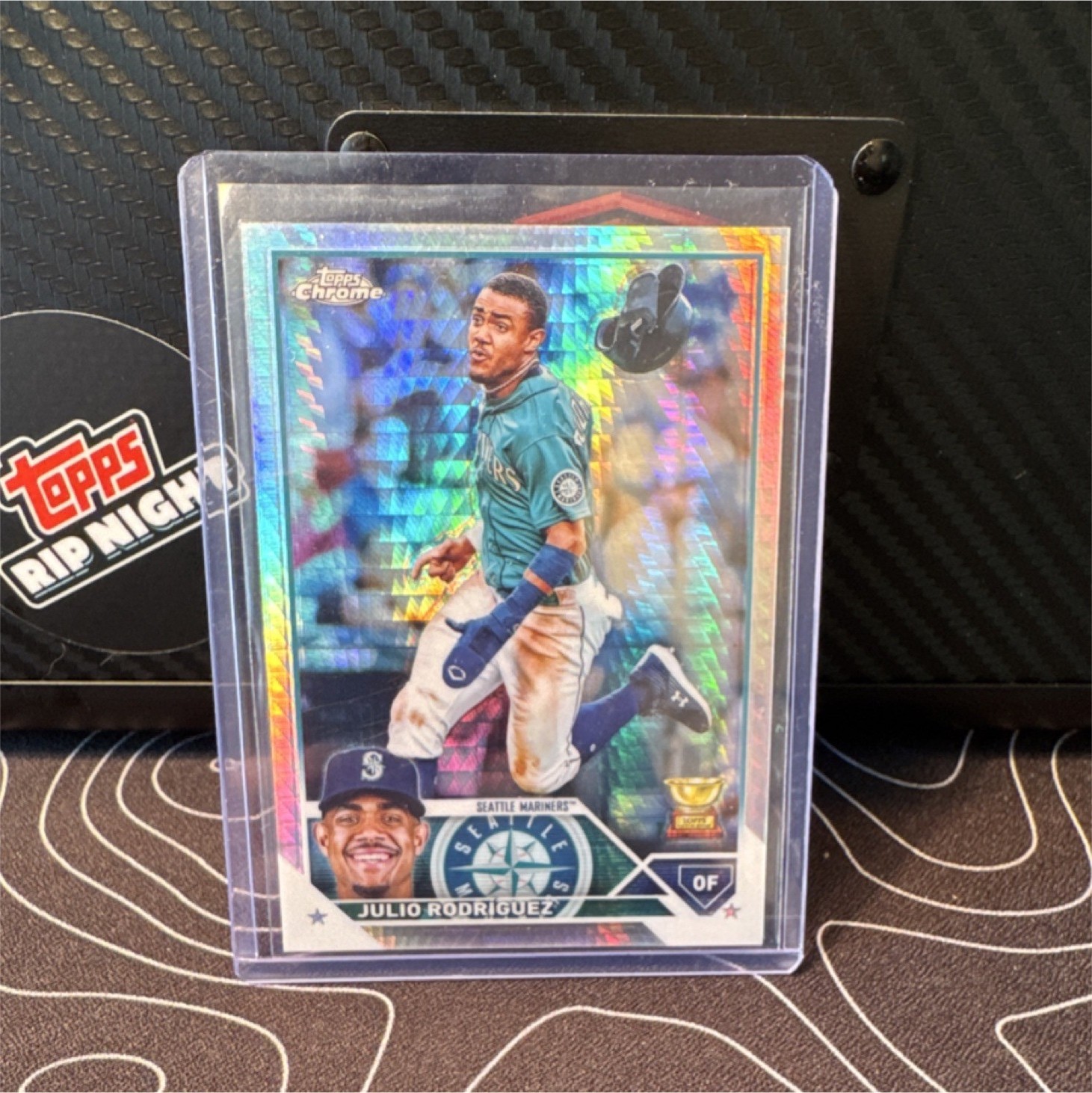 2023 Topps Chrome Prism Refractor Julio Rodriguez #200 Seattle Mariners