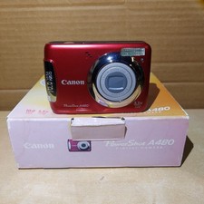 Canon PowerShot A480 10.0MP Digital Camera PC1351 Red With Box Retro Y2k Tested
