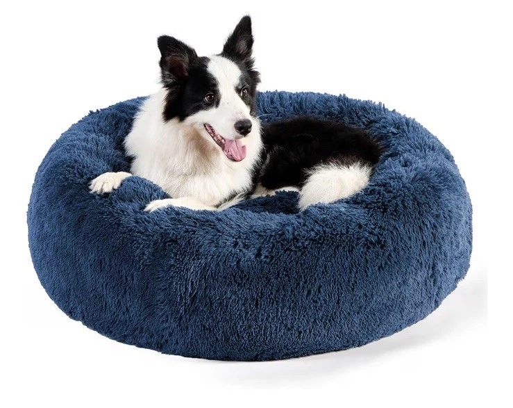 Bedsure Calming Dog Bed for Large Dogs - Donut Washable Large Pet Bed, 36 inches