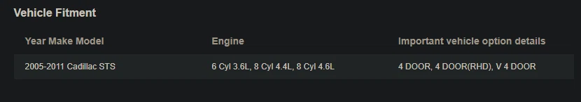 Tercera luz de freno Cadillac STS 2005-2011 probada por OEM Foto 3 de 4